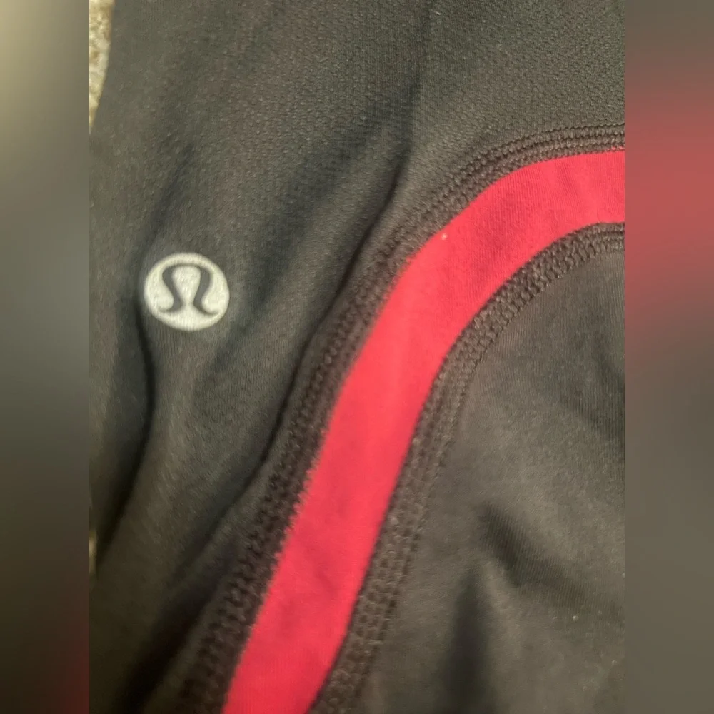 Lululemon Swift Speed High-Rise Leggings- Black/ Red/Grey Size 6 Activewear